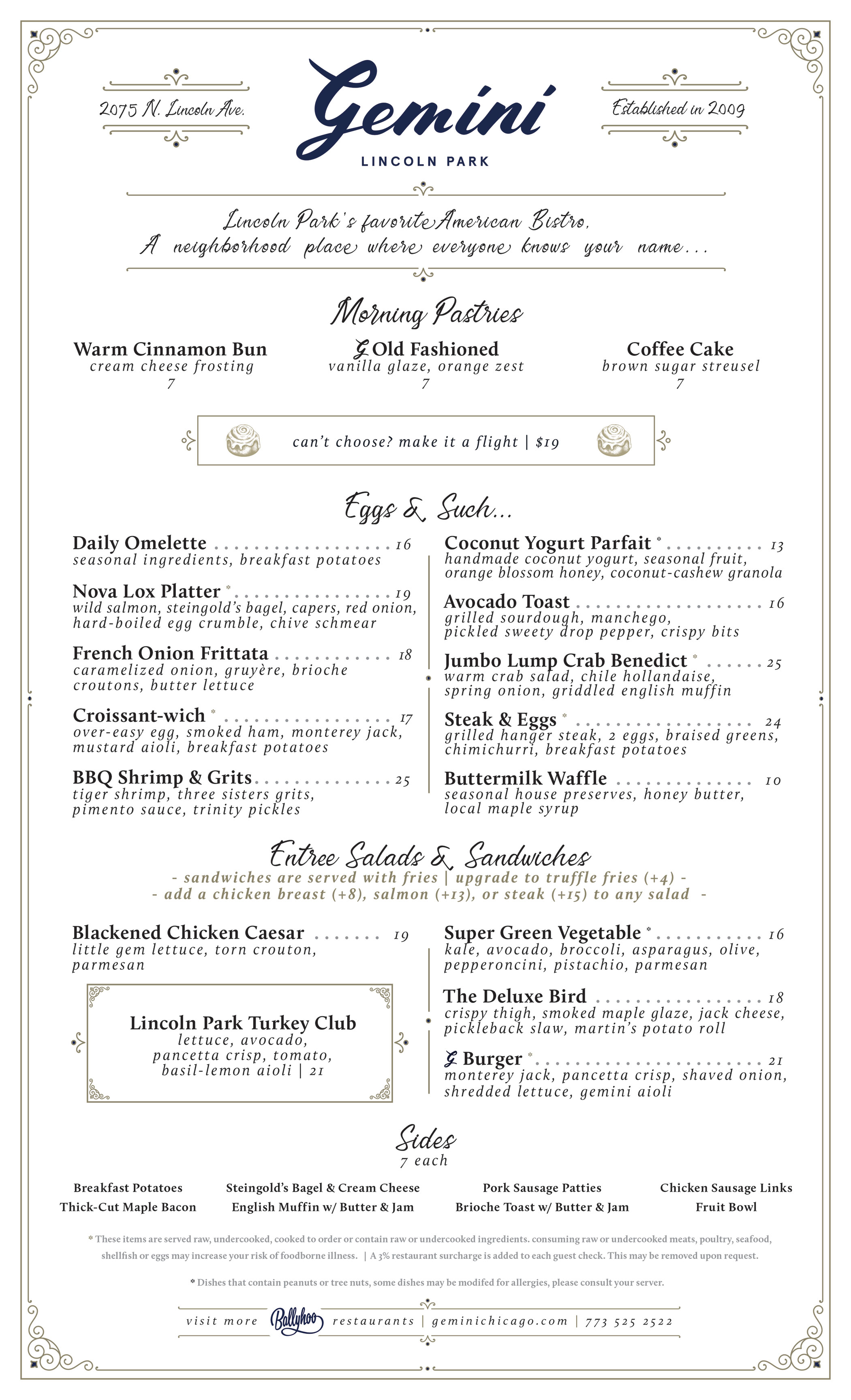 Brunch Menu