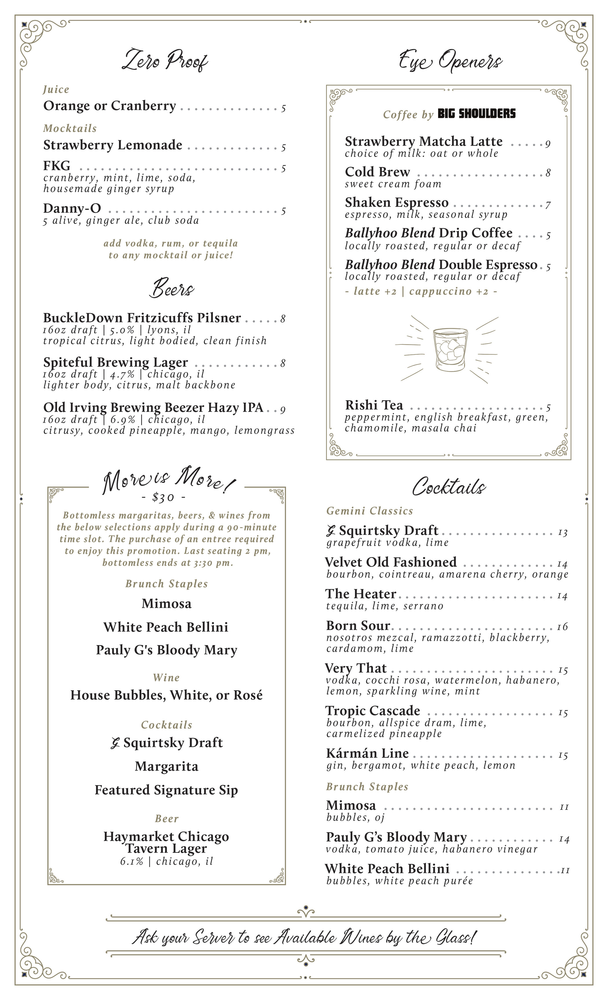 Brunch Menu