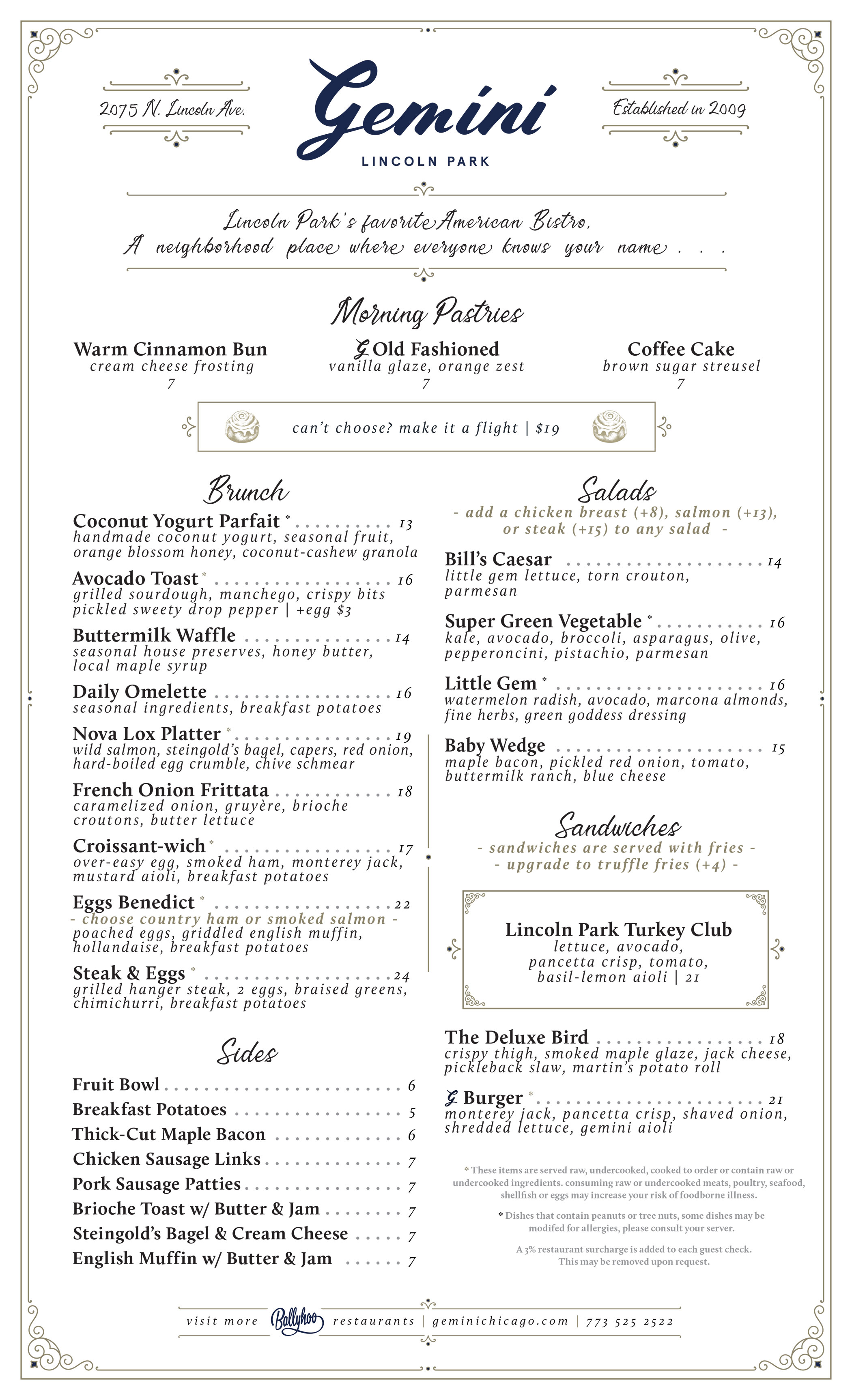 Brunch Menu