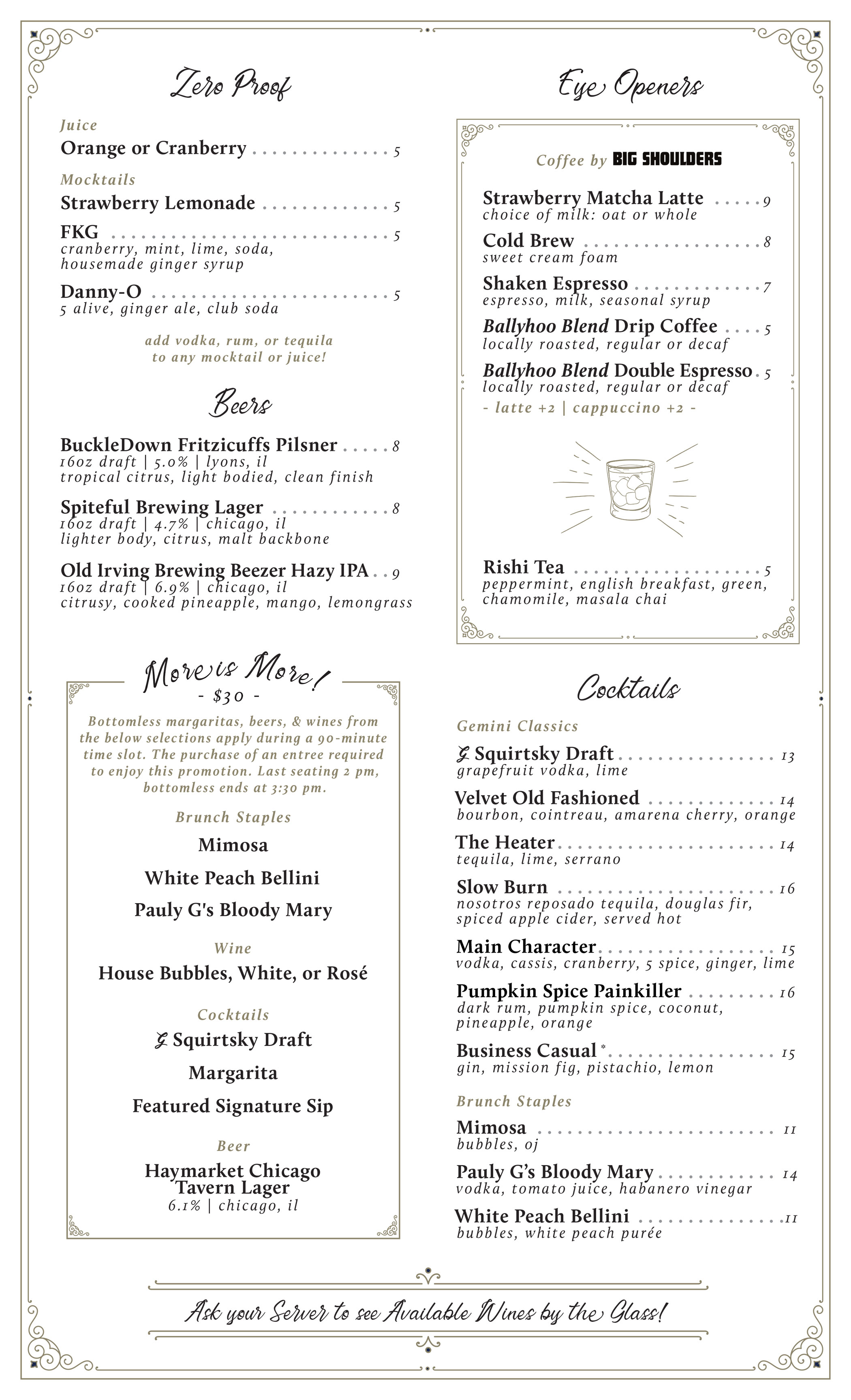 Brunch Menu