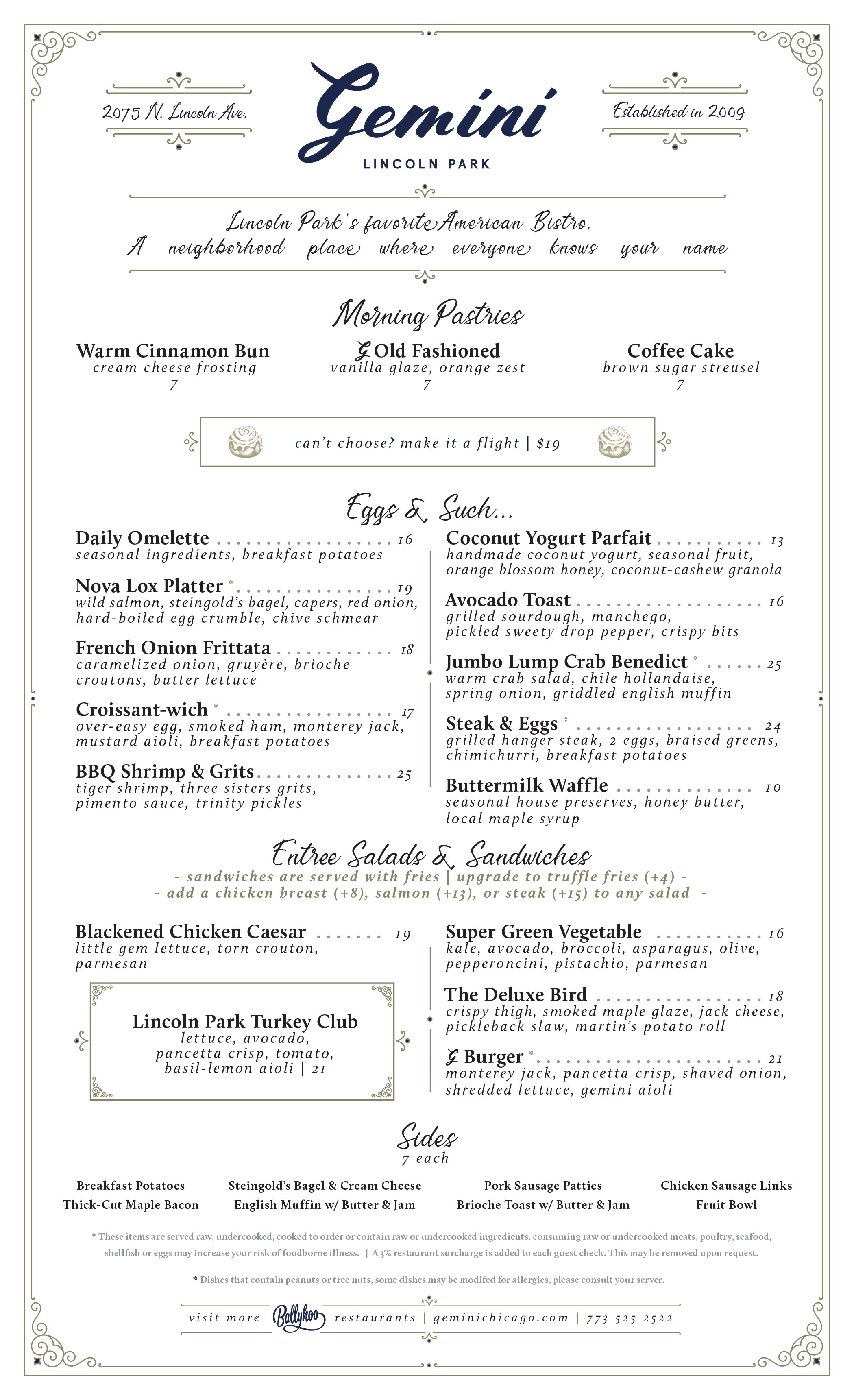 Brunch Menu